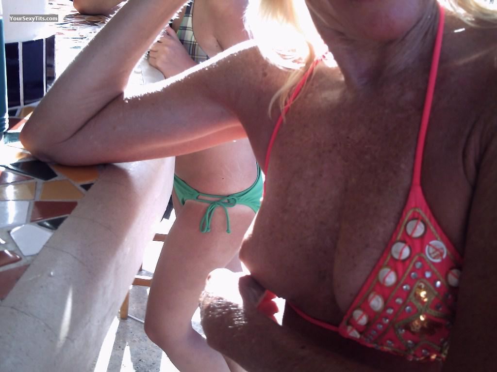 Tit Flash: Very Small Tits - MILF 1954 from United States
